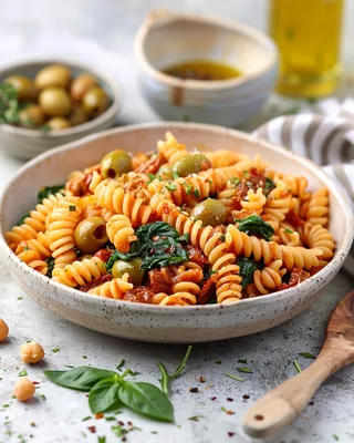 One-Pot-Pasta mit Kichererbsen
