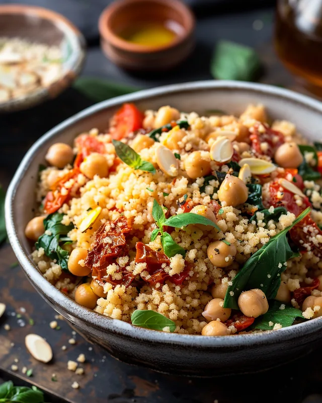 Würziger Couscous- & Kichererbsen-Bowl