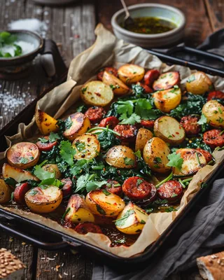 Chorizo mit Chimichurri vom Blech