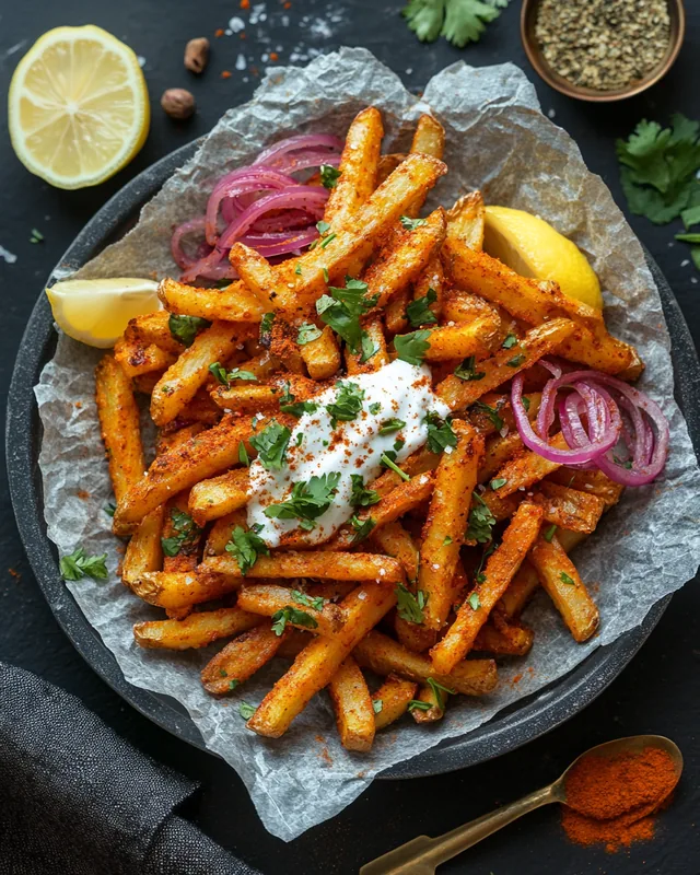 Masala-Pommes mit Zwiebeln