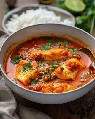 Weißfisch-Curry mit Tomate