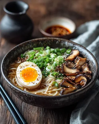 Shiitake-Bowls mit Miso-Brühe