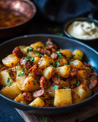 Patatas Bravas mit Chorizo