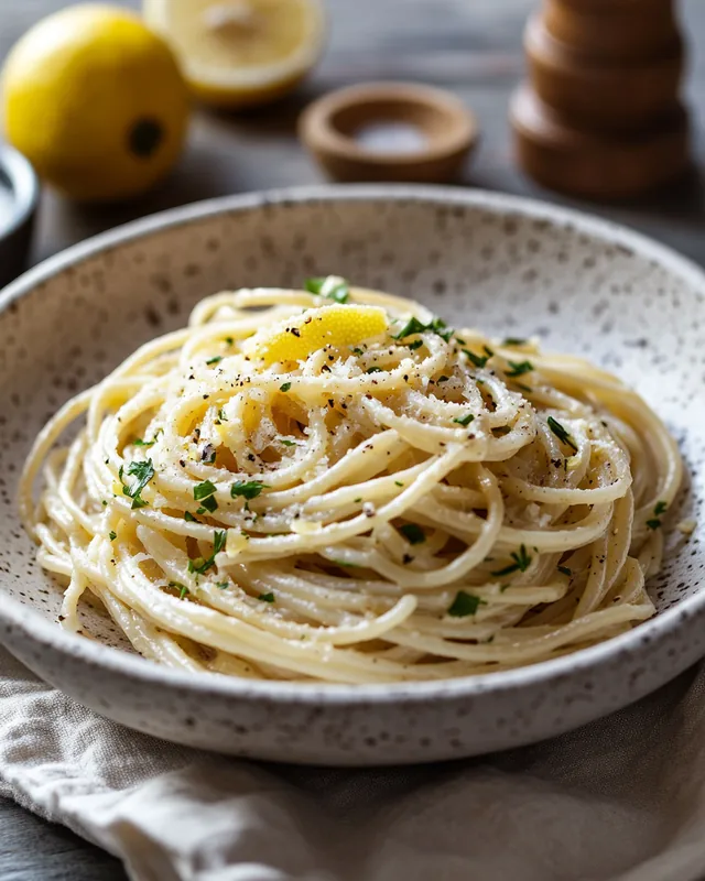 Zitronen-Knoblauch-Kräuter-Pasta