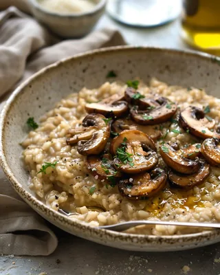 Pilz‑Vollkorn‑Risotto