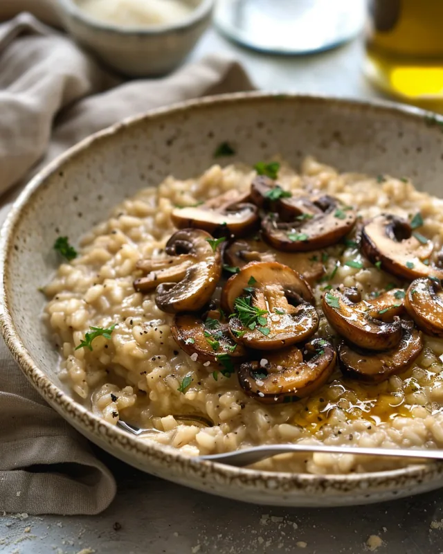 Pilz‑Vollkorn‑Risotto