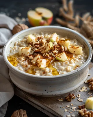 Apfel-Zimt-Walnuss-Porridge