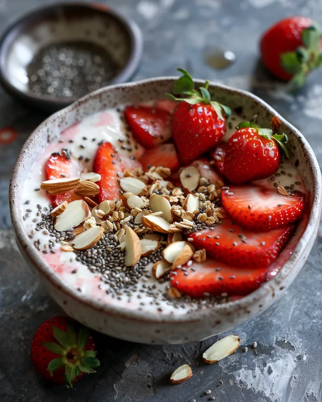 Erdbeer-Chia-Joghurt-Bowl