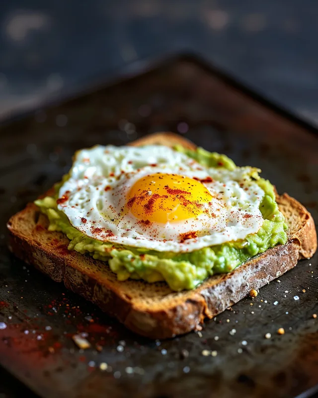 Avocado- und Ei-Toast