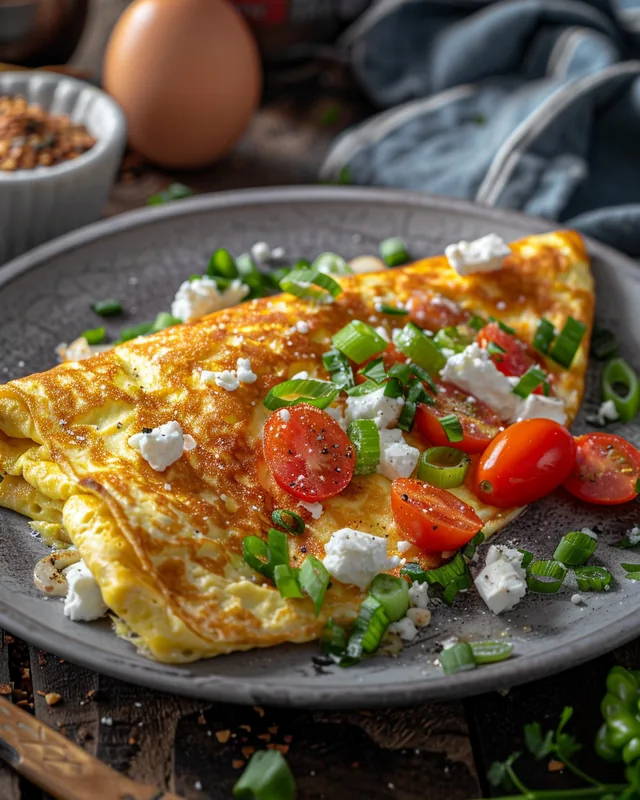 Tomaten-Feta-Omelett