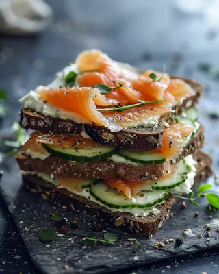 Roggen-Toast mit Räucherlachs