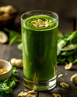 Grüner Erdnuss-Power-Smoothie