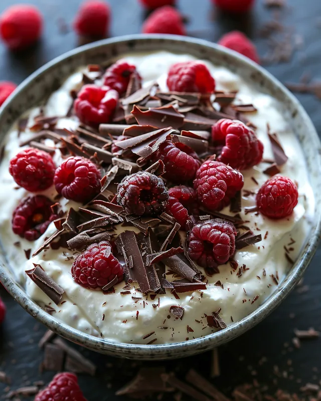 Himbeer-Kakao-Joghurt-Bowl
