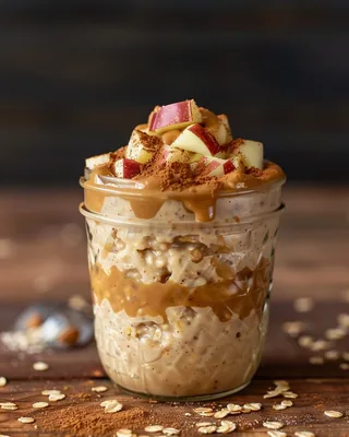 Apfelkuchen-Overnight Oats