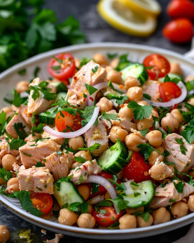 Würziger Thunfisch-Kichererbsen-Salat